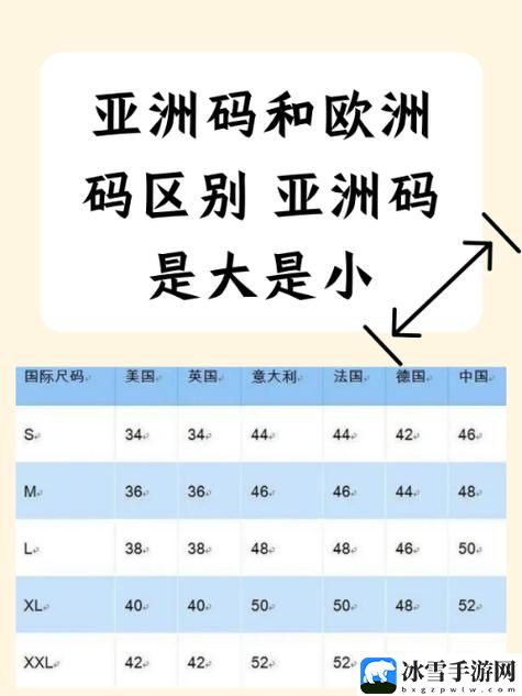 欧洲码和亚洲码的尺码区别