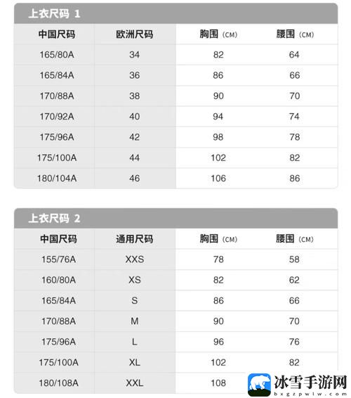 欧洲尺码与日本尺码不卡顿