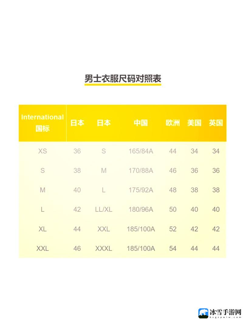 欧洲尺码与日本尺码专线