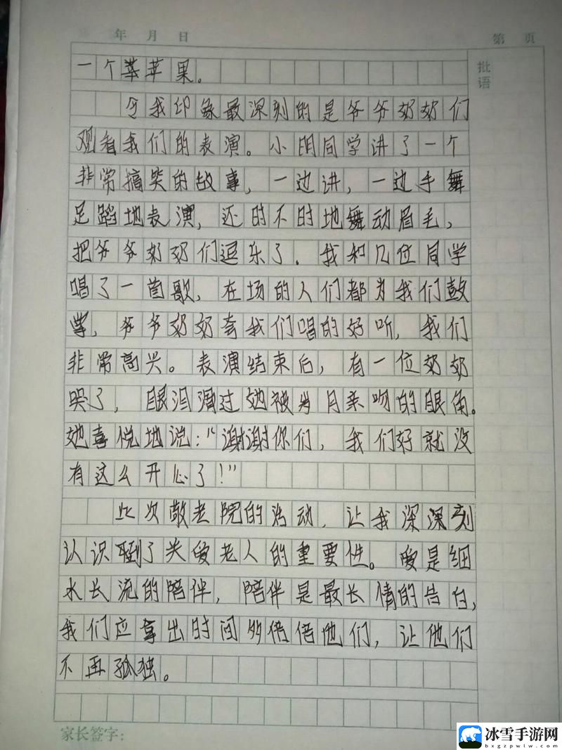 三个校花慰问养老院老人作文